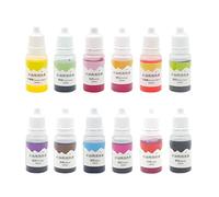 12 piezas de pigmentos líquidos de 10 ml de color alimentario hechos a mano para galletas, fondant, tartas, jabón, resina
