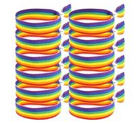 12 piezas de pulseras de corazón arcoíris LGBTQ del orgullo gay,pulseras para gays y lesbianas,accesorios arcoíris, pulseras tejidas LGTB,pulsera de tela arcoíris multicolor,bandera del orgullo LGBT