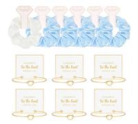 12 piezas de regalo para dama de honor, coleteros para el pelo, pulseras de nudo, regalos de despedida de soltera, regalos de dama de honor, regalos de boda, regalos de fiesta nupcial, accesorios para