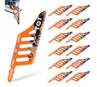 12 Piezas de Sierra de Calar Profesionales para Corcho, Madera Contrachapada, Tablero de Fibra, Hoja de Sierra de Calar de Corte en T compatibles con Dewalt、Bosch 11 TPI (Diseño Impreso)