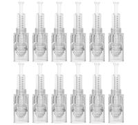 12 piezas Dermape n 36 Puntas,Universales de Repuesto Micronadelado,Cartuchos para Agujas para Auto Micro Nadelroller Ajustable,Electric Microneedling Pen,Micro Puntas de Derma Pen