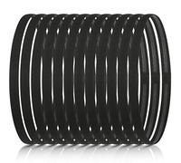 12 Piezas Diademas Antideslizantes Finas Elásticas Deportivas, Bandas de Cabello con Agarre de Silicona Antideslizante Bandas de Sudor de Cabello para Ejercicio (Negro)