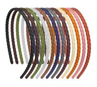 12 Piezas Diademas Niña, Diadema Fina Cubierta, Diadema Mujer Antideslizante, Accesorios para Mujeres y Niñas, Diademas de Plástico para Desplazamientos Diarios, Deportes y Fitness