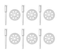 12 Piezas Disco de Corte de Diamante 8 Orificios 22mm | Cortar Vidrio y Jade, Compatible Herramientas Neumáticas, Acabado Plateado