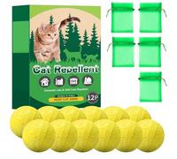 12 piezas disuasorias para gatos y perros, naturaleza para el hogar, cocina, patio (amarillo)