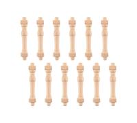 12 Piezas DIY Husillos Balaustres Casa de MuñEcas de Madera en Miniatura Juguetes de DecoracióN de Barandilla de Escalera una Escala 1/12