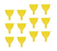 12 Piezas Embudo de Laboratorio Pequeño de Plástico Amarillo 60mm