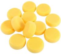 12 piezas esponja de artista redonda esponjas sintéticas para pintura artesanía pintura de arcilla cerámica (amarillo)