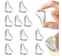 12 Piezas Esquina Antigolpes, Protector de Esquina de Mesa, Protección de Borde Autoadhesiva de Silicona, Esquina Antigolpes Modelo Gota de Agua