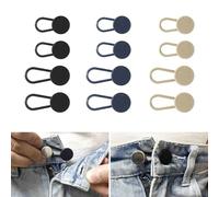 12 Piezas Extensor de Botones para Pantalones, Botones de Extensión del Cinturón, Prolongador De Botón Elástico, Hebilla de Extensión de Cinturón para Pantalones Vaqueros, Pantalones y Falda