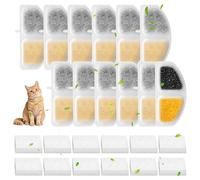 12 Piezas Filtro De Fuente De Agua, Filtros De Agua Para Gatos Oneisall HM-02 (Modelo) Ultra Silenciosos 2.5 L, Contiene 12 Filtro Fuente para Gatos 12 Esponjas Para Bomba