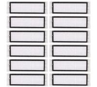 (12 piezas) Filtro HEPA de repuesto compatible con Roborock S6 Pure S6 E4 S4 Max S6 MaxV S5 S5 Max S4 E2 E3 E4 E5 E20 E25 E35 S50 S65, kit de accesorios de filtro de aspiradora robótica 12 filtros