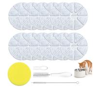 12 Piezas Filtros de Bebedero Gatos Filtro de Repuesto de Carbón Activo | con Esponjas de Filtro Triple Filtración Filtro de Fuente de Agua Redondo para Mascotas Filtro para Fuente de Gato PAW3210/02