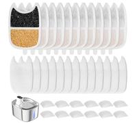 12 Piezas Filtros Fuente Agua Gatos, Filtro de Esponja para Fuente de Gato, Esponjas de Filtros Fuentes Gatos, Filtro para Fuentes para Gato, 12 Elementos Filtrantes y 12 Esponjas Prefiltrantes