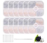 12 Piezas Filtros Fuente Gatos, Filtro Fuente para Gatos, Filtro de Repuesto para Catit Pixi Fonte de Agua para Gato, con Resina y carbón Activado