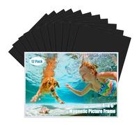 12 Piezas Foto Iman Nevera, 10 x15 cm Marco de Fotos Magnético, Marco de Foto Magnético, Marcos Magnéticos Para Fotos, Marcos Magnéticos, Marcos de Fotos Magnético, para Nevera y Superficies de Metal