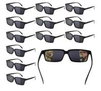 12 Piezas Gafas Espía,Gafas de Fiesta Negras, Gafas de sol negras estilo agente secreto, Gafas espía retrovisores, Alta durabilidad, Talla universal, Color negro
