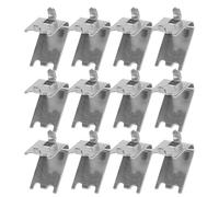 12 Piezas Ganchos Metálicos de Acero Inoxidable 1,5 MM | Curva Ergonómica y Diseño Deslizante, Ajuste de Altura, Plata Pulida, para Organización de Cocina y Restauración