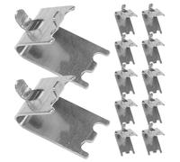 12 Piezas Ganchos Metálicos de Acero Inoxidable 1.5mm | Color Plata, Ajuste de Altura, Diseño Deslizante Curva Ergonómica, para Organización Interior y Reparación