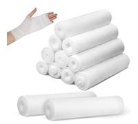 12 Piezas Gasas Rollos Venda 15cm x 4.5m Banda Venda，Cinta Venda，Flexible Vendas profesional，Cinta Adhesiva Deportiva，Cinta deportiva (Blanco)