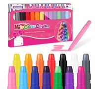 12 Piezas Hair Chalk Peine de Tiza para el Pelo para Niñas y Niños, de Color Brillante Temporal para Niños Niñas Regalos Lavable Tinte para el Pelo para Cumpleaños Cosplay Fiesta (14 colores)
