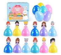 12 Piezas Huevos De Pascua Sorpresa con Cáscara de huevo Niña Huevos de Pascua con Juguete Huevos Pascua Niños Huevos Pascua Plastico para Buscar Huevos De Pascua Decoración Pascua Regalo Pascua Bebe