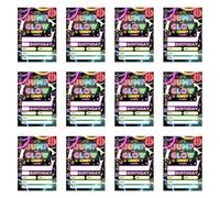 12 Piezas Invitaciones de Cumpleaños Tarjetas de Brillante de 5x7 Pulgadas para Fiestas y Celebraciones Tarjetas de Cumpleaños Fluorescentes Solicitudes de Eventos Celebración Única Solicitudes