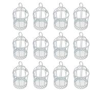12 Piezas, Jaula bautizo de niña, Ideal para Comunión,Bautizo,Boda,Recuerdos,Cumpleaños,Fiesta,Viaje,Invitadas-Pajaro…