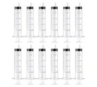 12 Piezas Jeringuilla 20ml, Jeringas Estériles con Tapa, Jeringa de Líquido, Jeringa de Plástico Reutilizable para Laboratorio, Medición, Jardín, Aceite Coche, Alimentación de Mascotas
