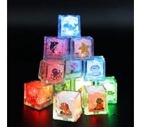 12 Piezas Juguetes Baño para Bebés, LED Cubitos Hielo para Bañera | Juguetes Agua Luminosos, Light Up Bath Ice, Juguete Bañera Bebe, Juguetess Baño, para Tanques de Ducha de Bañeras y Piscina