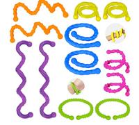 12 Piezas Juguetes Sensoriales de Silicona para Niños y Adultos, Juguetes Anti-Estrés Suaves con Formas Flexibles para Calmar y Enfocar, Regalo para Cumpleaños o Viaje (30x12x2.5 cm)