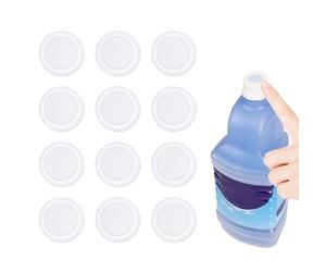 12 Piezas Junta de Silicona para Tapa de Botella para Swiffer Wet Jet Solución de Limpieza de Fregona, Bricolaje Reutilizable Botella Contenedor de Recarga a Prueba de Fugas