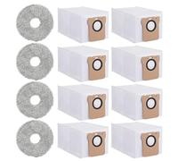 12 Piezas Kit de Accesorios para Dreame L20 Ultra/ L10s Ultra/ L10 Ultra Robot Aspirador, 8X Bolsas de Recogida de Polvo, 4X Paños Mopa, Repuestos Juegos de Accesorios para Aspiradoras