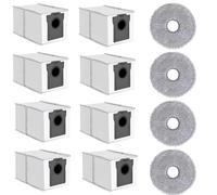 12 Piezas Kit de Accesorios para Dreame X30 Ultra / X50 Ultra / X40 Ultra / S30 Pro Ultra/Mova E30, 8X Bolsas de Recogida de Polvo, 4X Paños Mopa, Set de Accesorios para Robot Aspiradores