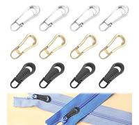 12 Piezas Kit de Cremalleras Reparación, Tirador Cremallera Universal, Tirador de Cremallera Repuesto, Extraíble Zipper Repair Kit de Reiki, Regalos para Día de la Madre, otras Fiestas