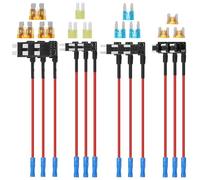 12 Piezas Kit de Derivación de Fusibles Automotrices de Plástico | Conexiones Seguras, Instalación Fácil, Suministro Estable, para Sistema Eléctrico de Coche y Distintos Tipos de Derivadores