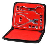 12 piezas Kit de dique de goma Perforador de goma Alicates de punzón Abrazaderas de presa Cuidado de los dientes Dental para dentista Ortodoncia.