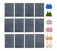 12 Piezas Láminas de Textura de Arcilla Polimérica, Estilo Bohemio Tapete de Textura de Arcilla Funciona con Cortador de Arcilla Polimérica Bricolaje para Aretes Fabricación de Joyas