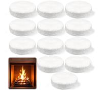 12 Piezas Lana de Cerámica,Algodón de Combustión de Etanol,8×2cm Lana Cerámica para Chimeneas,Etanol Esponja,Bioetanol Chimenea Esponja,para Chimenea Bioetanol,Estufa Interior Gel,Chimenea Mesa Etanol