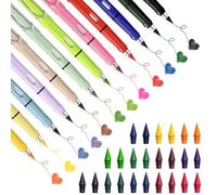 12 Piezas Lápiz Infinito, Lapices colores con 24 puntas reemplazables, Lápiz Infinito con Goma Integrada, Lapiceros Reutilizables para Niños, Ideal para escritura, dibujo y uso de papelería