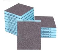 12 Piezas Lija Esponja Grain 60 Papel de Lija De Fino a Grueso para Uso en seco y húmedo Taco Lija Kit Lija de Agua para Coche, Madera, Pared, Metal, Plastico