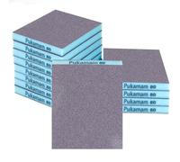 12 Piezas Lija Esponja Grain 80 Papel de Lija De Fino a Grueso para Uso en seco y húmedo Taco Lija Kit Lija de Agua para Coche, Madera, Pared, Metal, Plastico