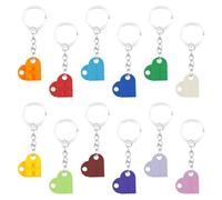 12 Piezas Llaveros Pareja Corazon Llaveros de Ladrillos Llavero de Bloques de Corazón Llaveros para Parejas Brick Keychain Regalo de San Valentin, Pareja, Aniversario, Cumpleaños