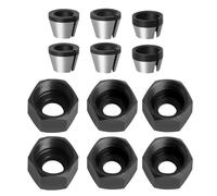 12 Piezas M17 Router Collet Kits Ligero Antióxido para Diyer & Professional Woodwork Mejora la talla y el recorte de la estabilidad de agarre y el recorte de Collets