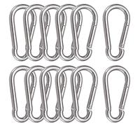 12 Piezas M6 Mosquetón Acero Inoxidable 304 Mosqueton Snap Hook Hebilla de Resorte para Colgar Gancho Fijo 60 x 6 mm