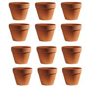 12 Piezas Maceteros de Terracota, Pequeñas Macetas de Arcilla Macetas de Terracota, para Plantas Semillas Cactus Escritorio Antepecho de Oficina Regalo para Boda Navidad