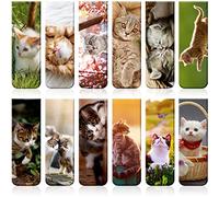 12 Piezas Marcapáginas Magnéticas de Gatos Marcadores Magnéticos de Libros Juego de Marcadores de Libros Surtidos para Estudiantes Lectura