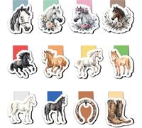 12 Piezas Marcapáginas Magnéticos, Tixlux Marcadores de Libros Estilo Caballo para Niños, Profesores, Estudiantes, Amantes de los Libros, aficiOnados al Caballo