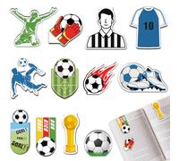 12 Piezas marcapáginas magnéticos, Tixlux Marcadores de libros estilo fútbol para niños, profesores, estudiantes, amantes de los libros, aficionados al fútbol