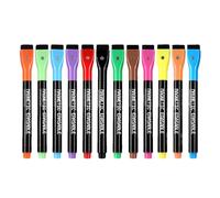 12 piezas Marker Set, Magnetic Dry Erase Markers, Fine Tip Whiteboard Markers, Magnetic Marker Caps, School Whiteboard Markers, Office Dry Erase Markers, Home Message Board Markers, Erasable Marker
